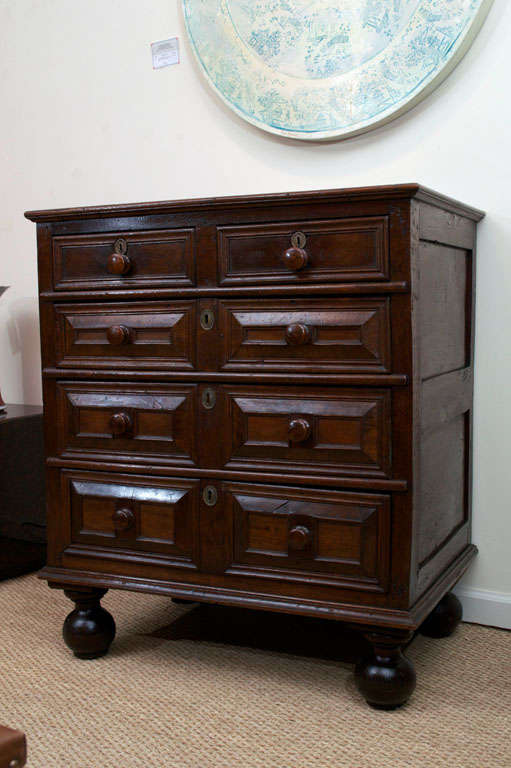 English Jacobean Style chest of drawers For Sale