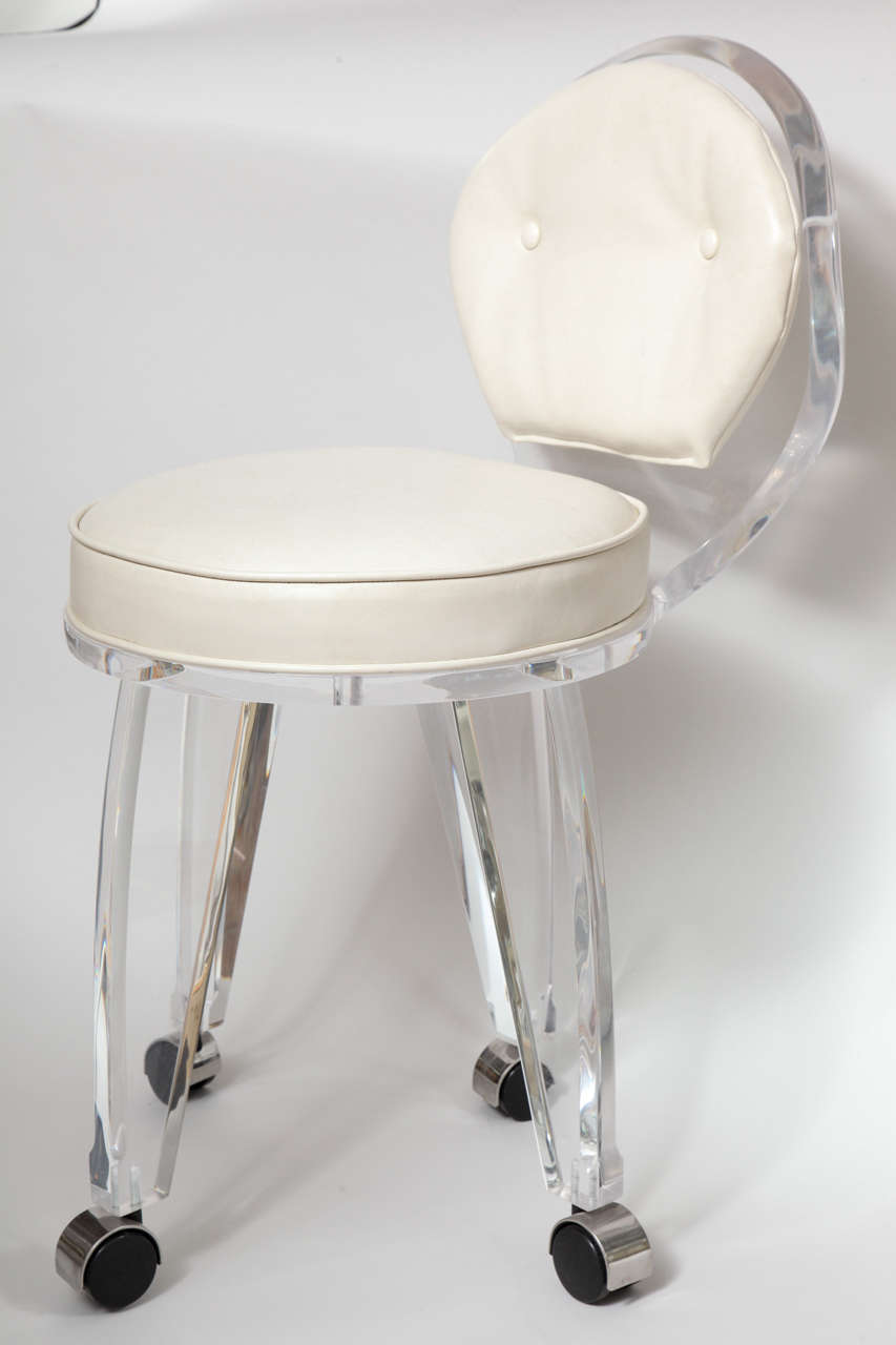 rolling vanity chair