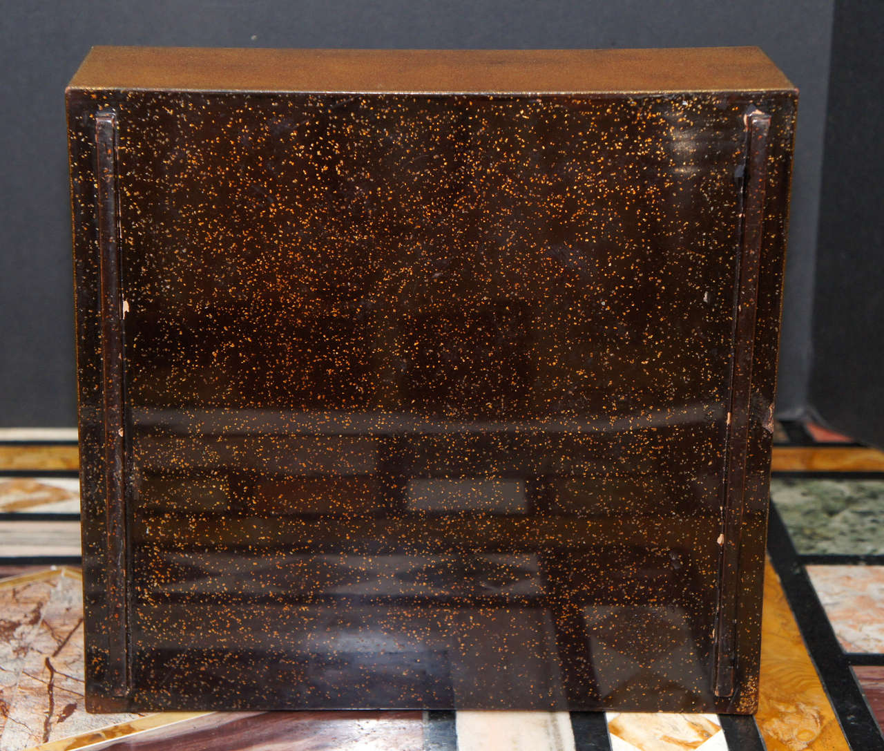 19th Century Meiji Period Japanese Lacquered Gold Two-Part Box
