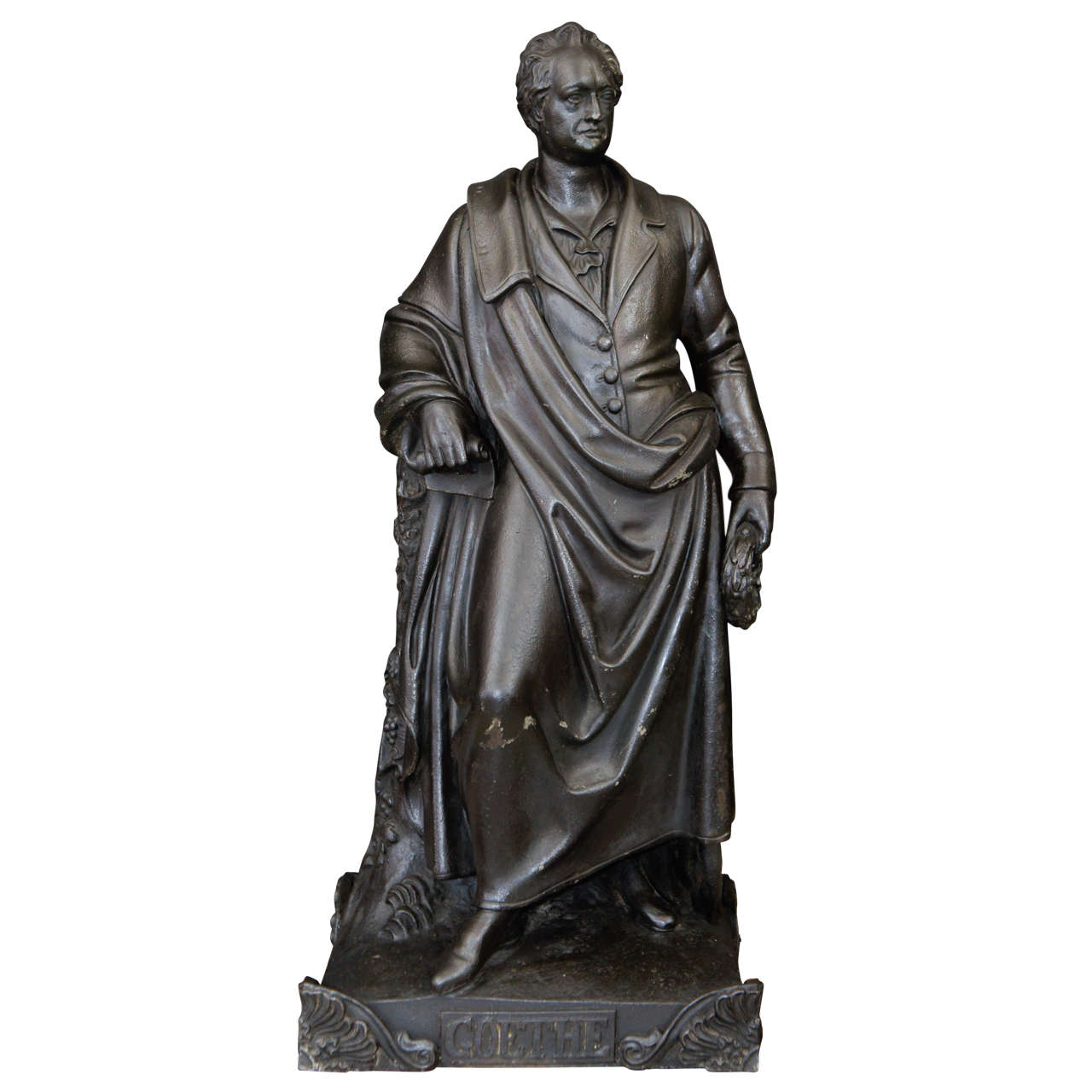 19th Century Berlin Iron Work Statue of Goethe For Sale
