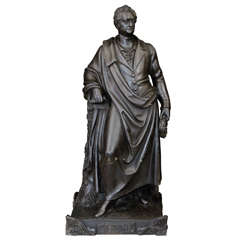 Finely Cast 19th Century Berlin Iron Work Statue of Goethe 8