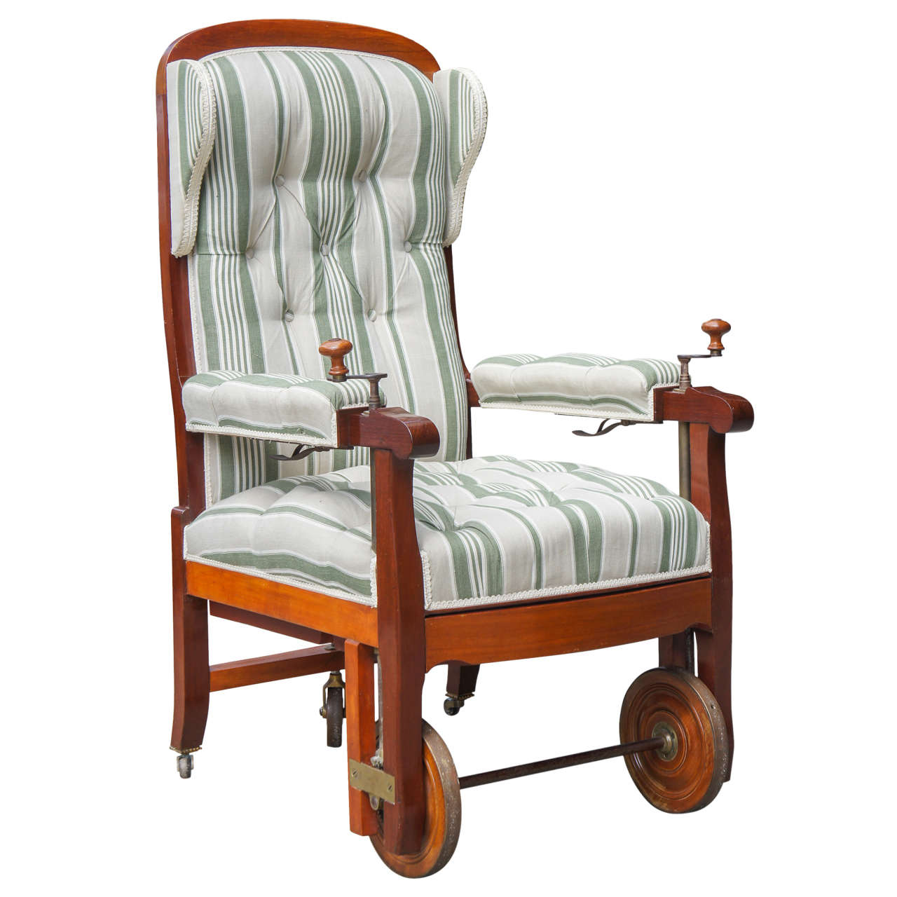 19th Century French Invalid's Mechanical Chair For Sale