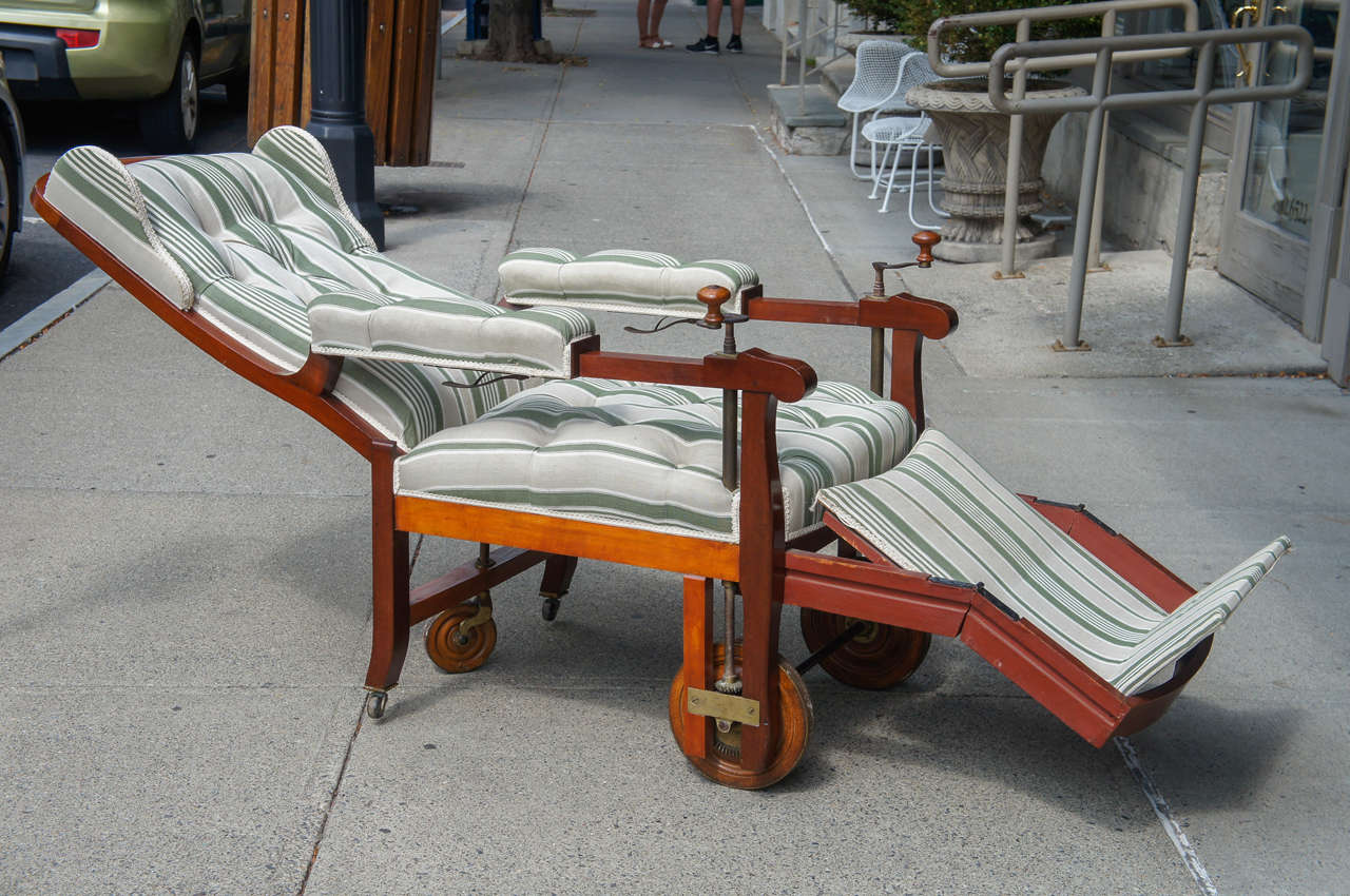 19th Century French Invalid's Mechanical Chair For Sale at 1stDibs