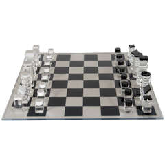 Mid-Century Modernist Lucite Chess Set Designed by Rona Cutler