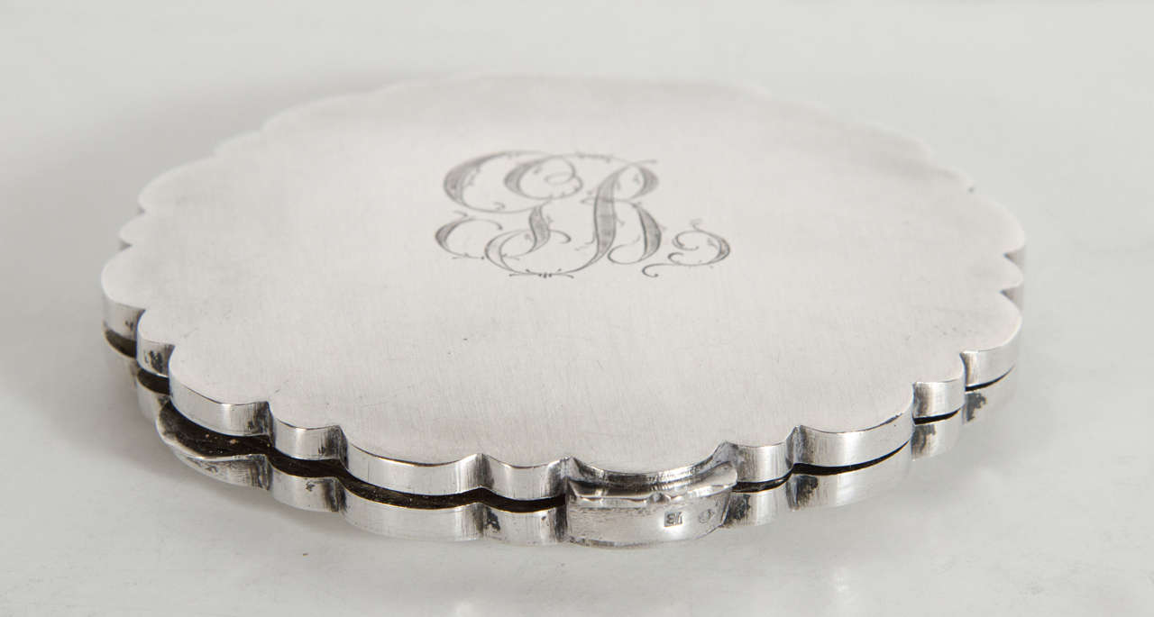 Glamorous Art Deco Sterling Silver Compact