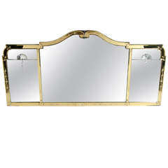 Stunning Art Deco Venetian Style Mirror with Gold Mirror Borders