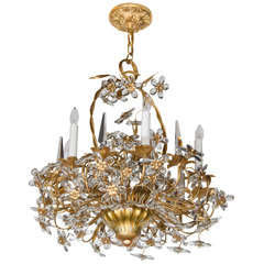Exquisite Floral Bouquet Chandelier in the Style of Bagues