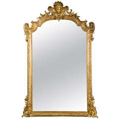 Antique Stunning French Giltwood Mirror