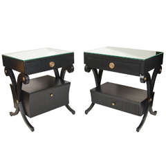 Pair of Regency Companion End Tables in the Manner of Grosfeld House