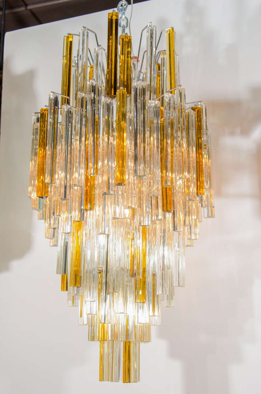 Spectacular Venini Chandelier with Multi Tier Design