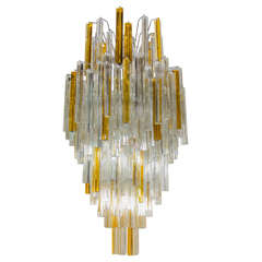 Spectacular Venini Chandelier with Multi Tier Design