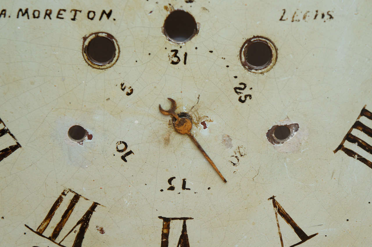 Three English Painted Metal BreakArch Clock Faces For Sale at 1stDibs
