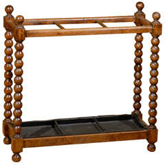 Antique English Oak Umbrella Stand C.1920s