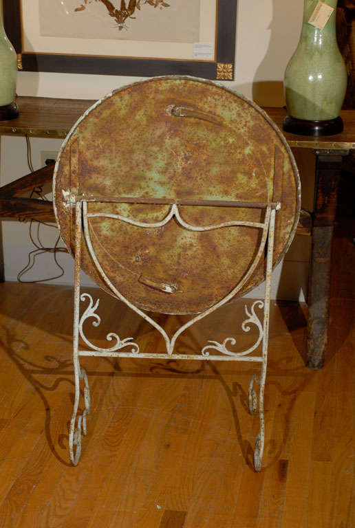 Turn of the Century Iron Wine Tasting Table For Sale 2