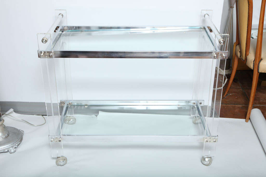 vintage lucite bar cart