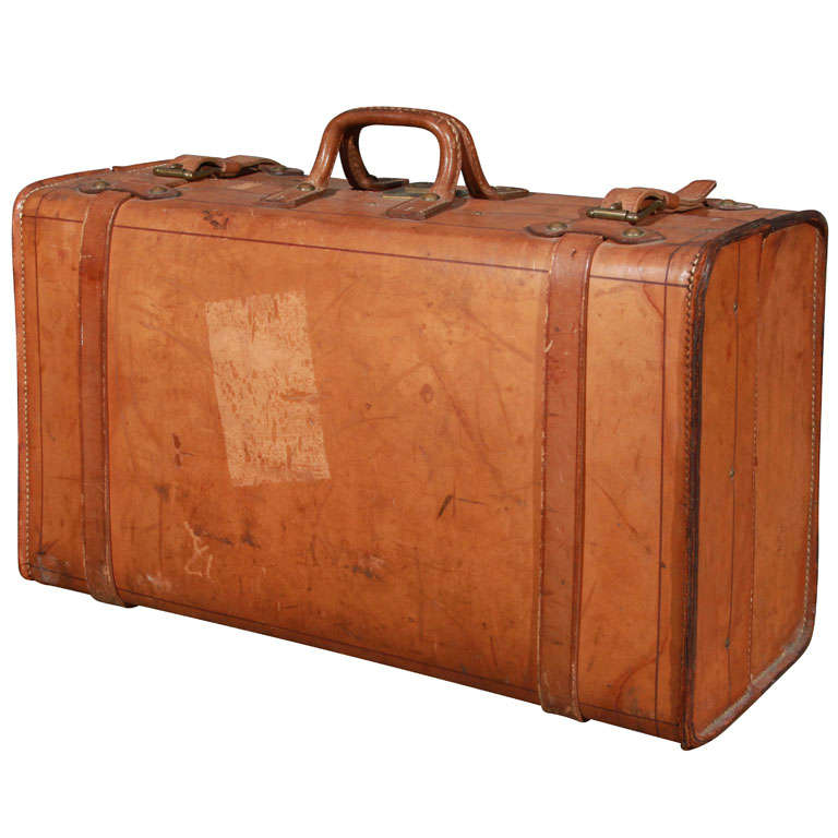 Wonderful Vintage Leather Suitcase