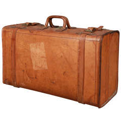 Wonderful Vintage Leather Suitcase