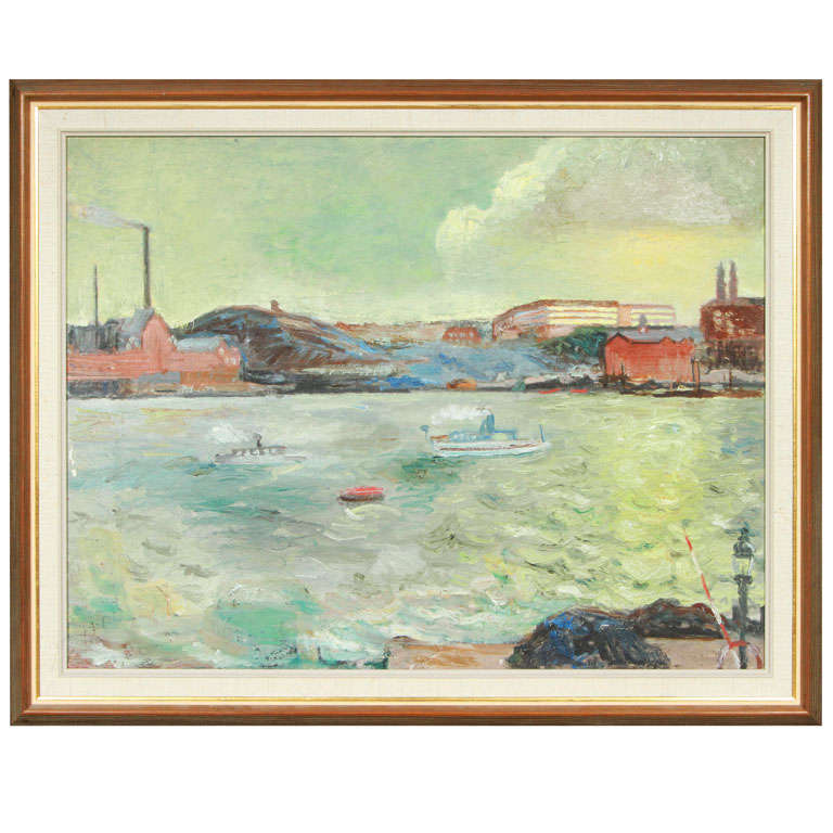 Swedish Painting, Oil on Canvas, 19th Century For Sale