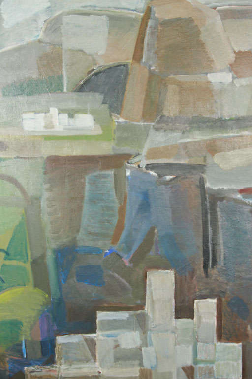 ABSTRACT PAINTING BY WILLIAM FRIDERICIA, DENMARK, c. 1954