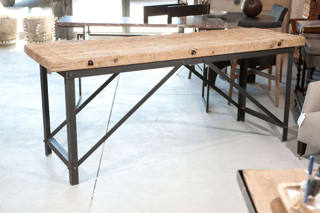 Console Table From 18th Century 2 3/4" Pitch Pine
