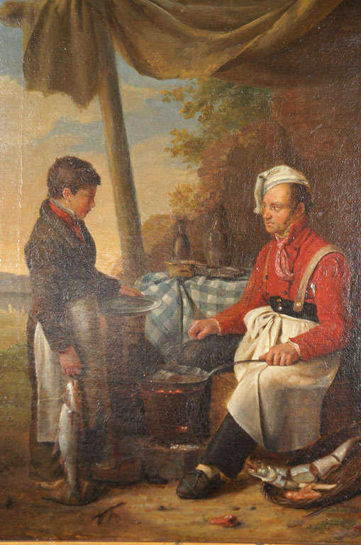 Empire 19th Century French Military Painting For Sale