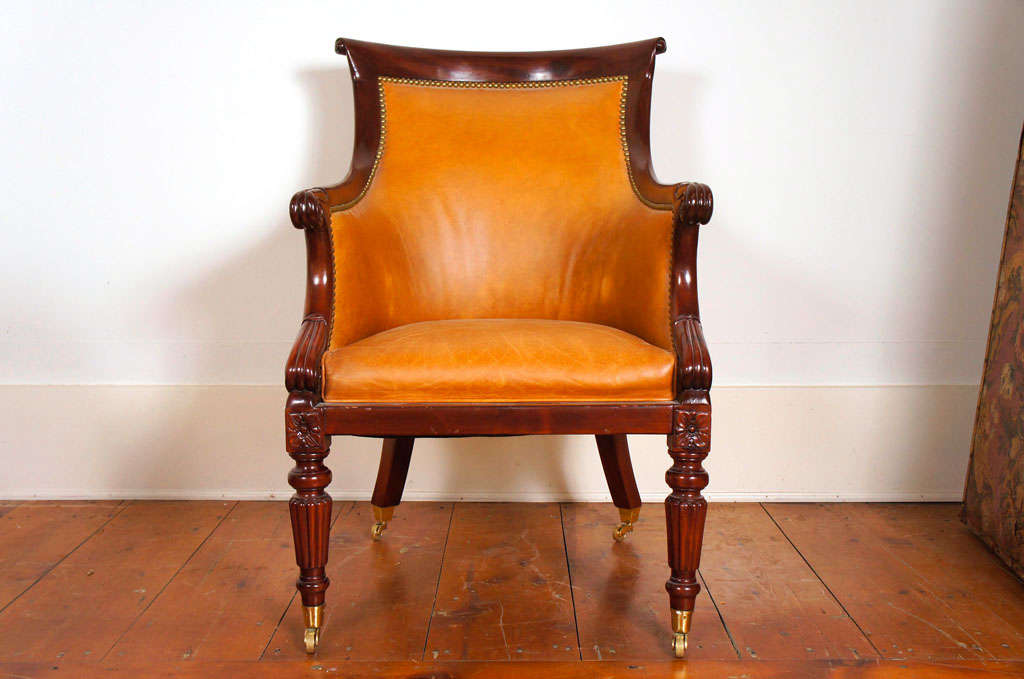 English Mahogany Armchair