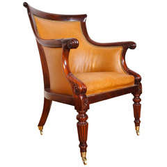 English Mahogany Armchair