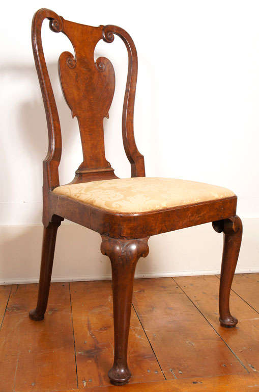 English Queen Anne Walnut Side Chair