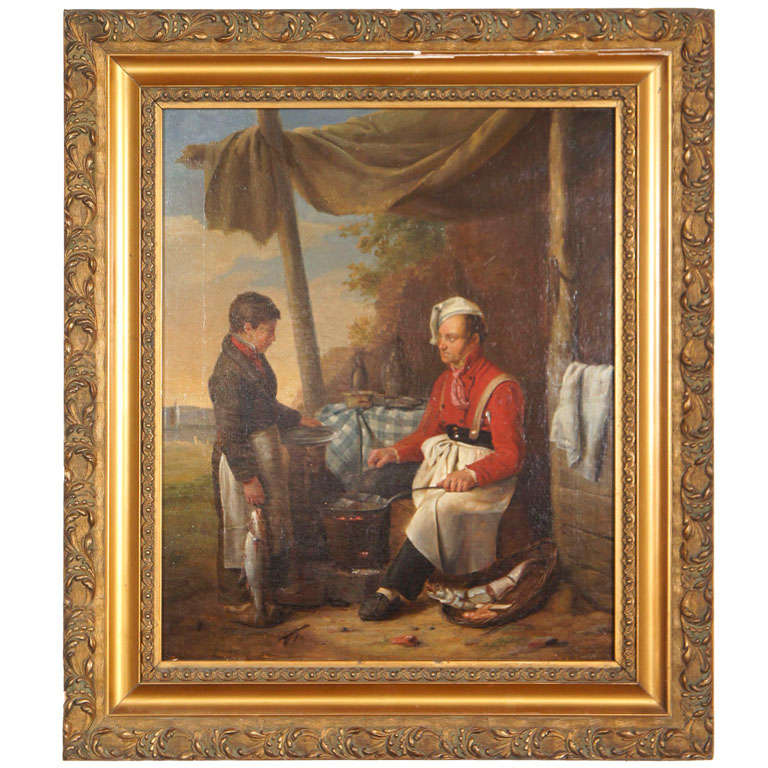 19th Century French Military Painting For Sale at 1stDibs