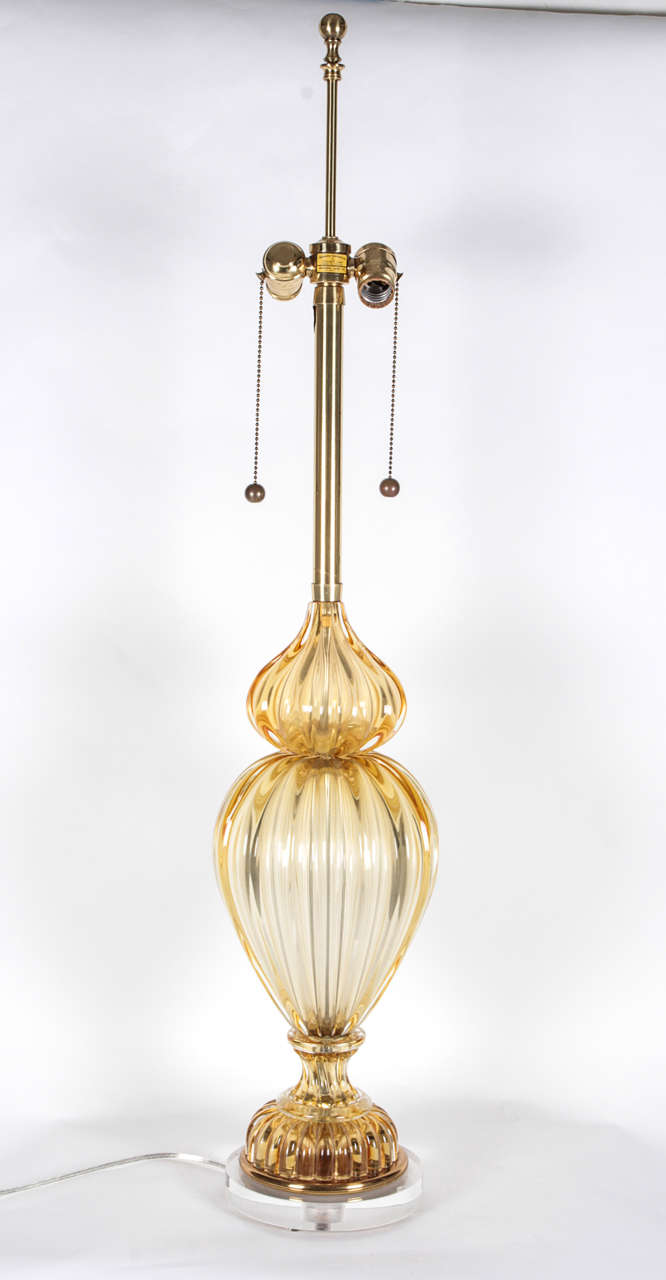 Nice tall Murano glass lamp.