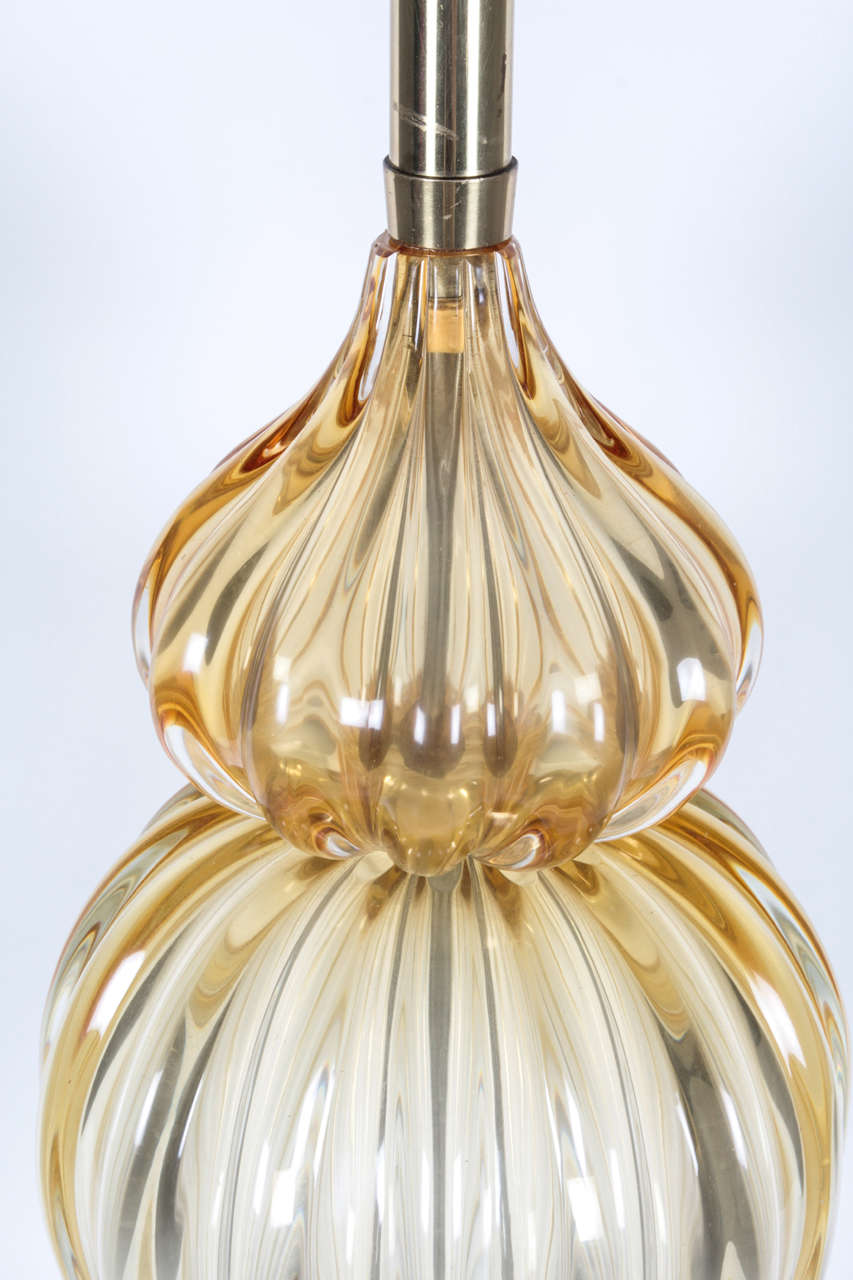 Murano Glass Table Lamp by Marbro In Excellent Condition For Sale In New York, NY