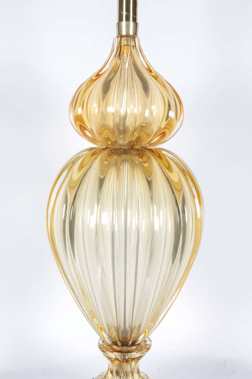 Mid-20th Century Murano Glass Table Lamp by Marbro For Sale