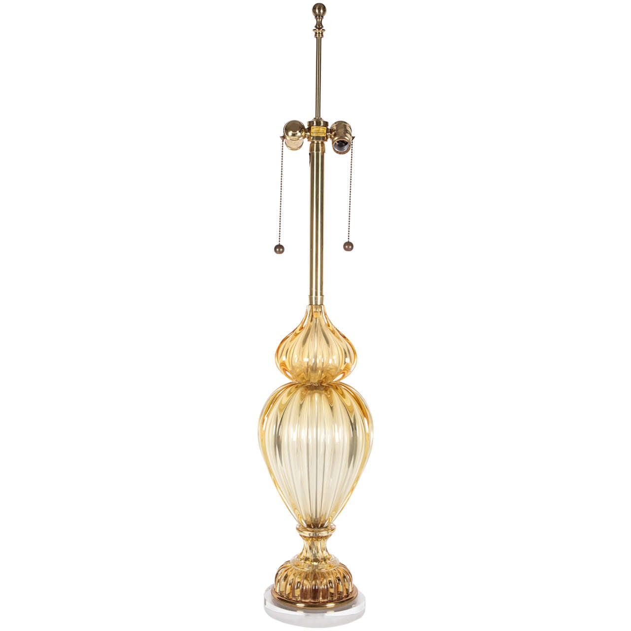 Murano Glass Table Lamp by Marbro For Sale