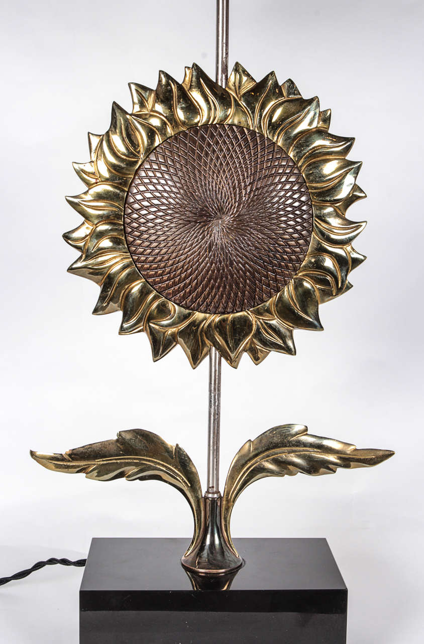 Nice Flower Lamp by Maison Charles In Excellent Condition In New York, NY
