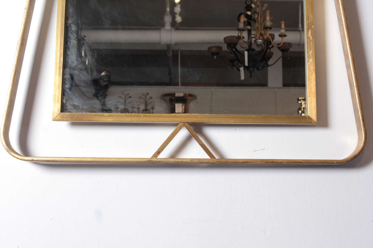 1960's Gilt Iron Mirror By Gilbert Poillerat In Good Condition In New York, NY