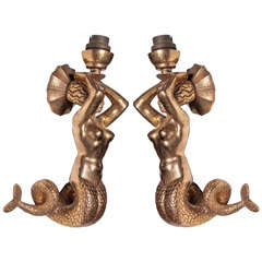 Nice pair of French bronze sconces by Asselbure