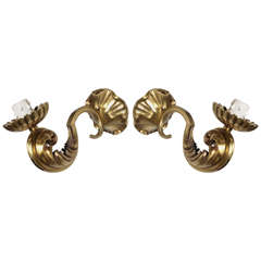 Pair of 1940s French Sconces by Asselbure