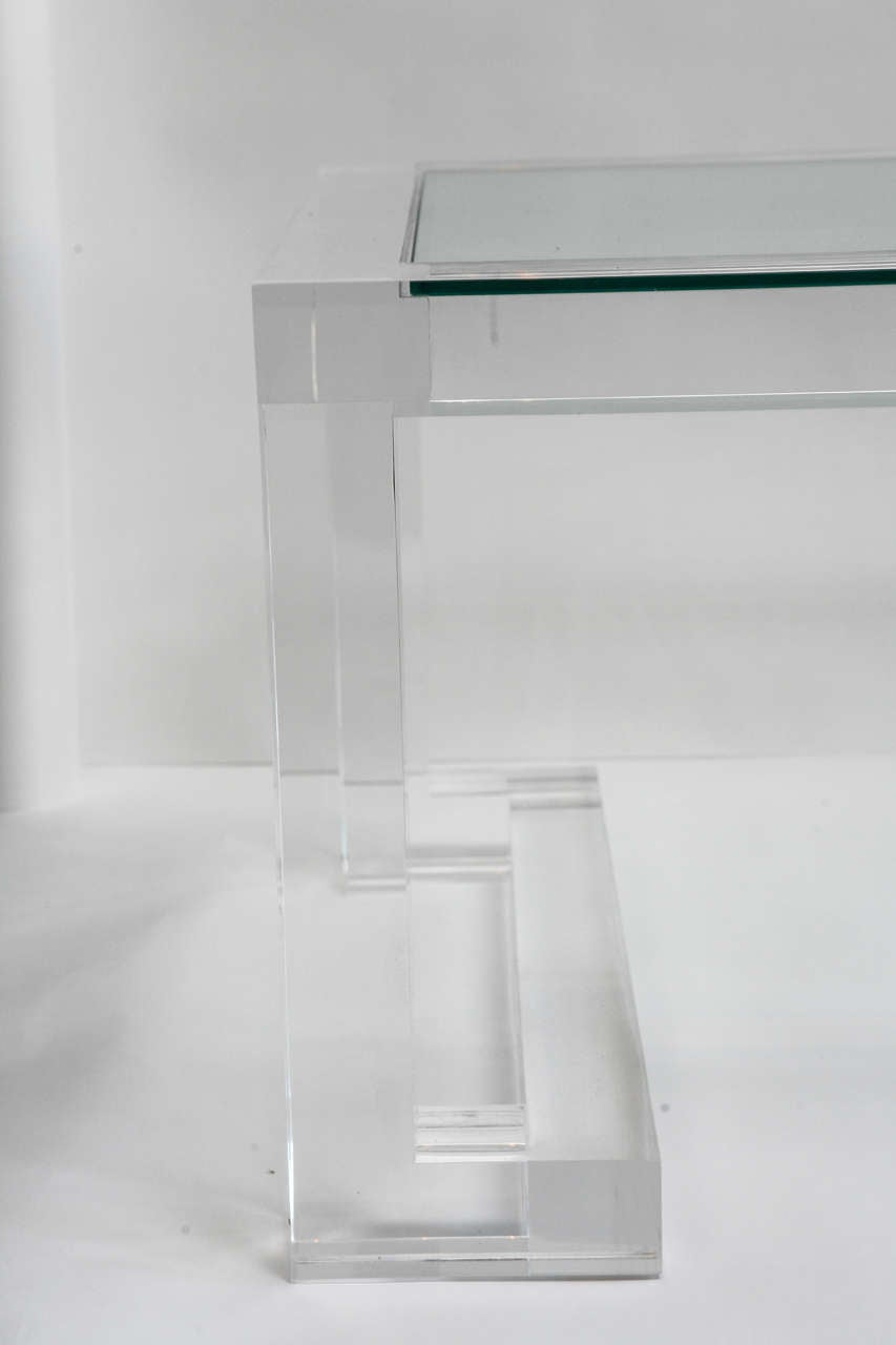 Acrylic and Glass Coffee Table For Sale at 1stDibs acrylic glass table, acrylic glass coffee