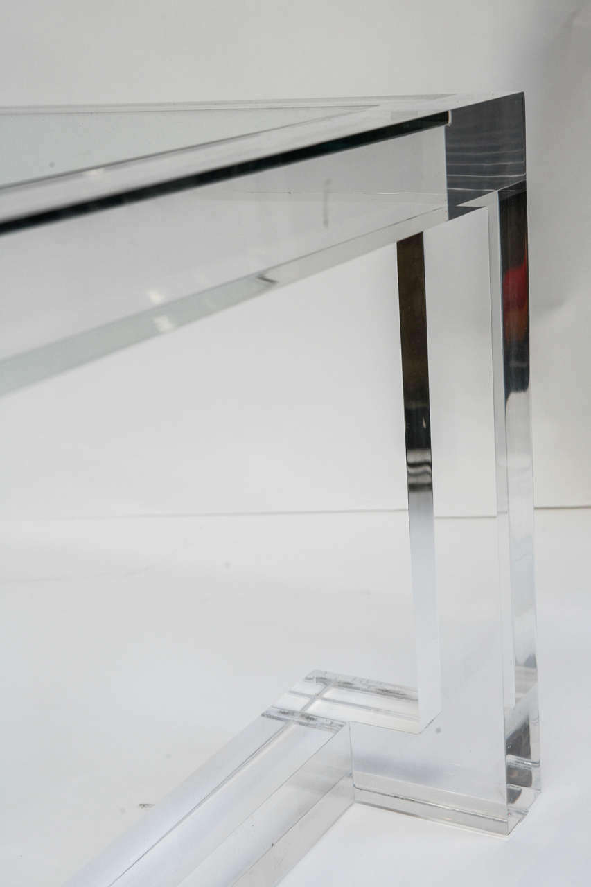 Acrylic and Glass Coffee Table For Sale at 1stDibs acrylic glass