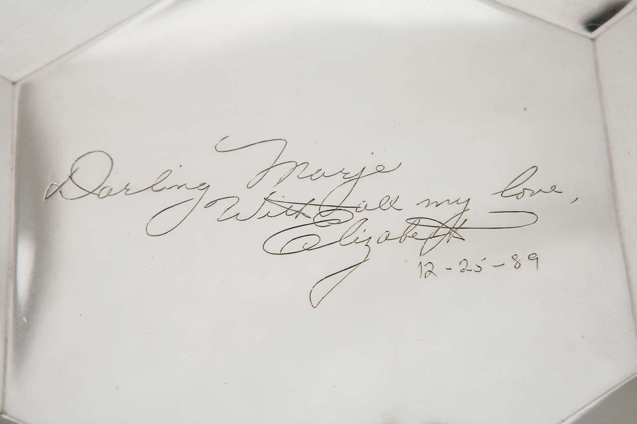 20th Century Tiffany & Co. Sterling Dish gifted from Elizabeth Taylor