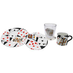 Vintage Playing Cards China and Glasses by Gucci