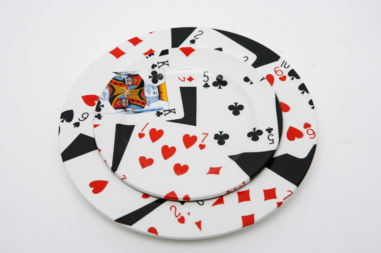 Playing Cards China and Glasses by Gucci In Excellent Condition In Palm Desert, CA