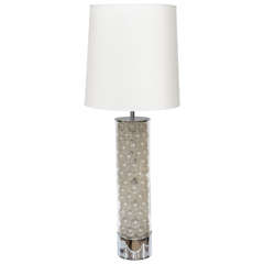 Huge Table Lamp filled with Lucite Balls