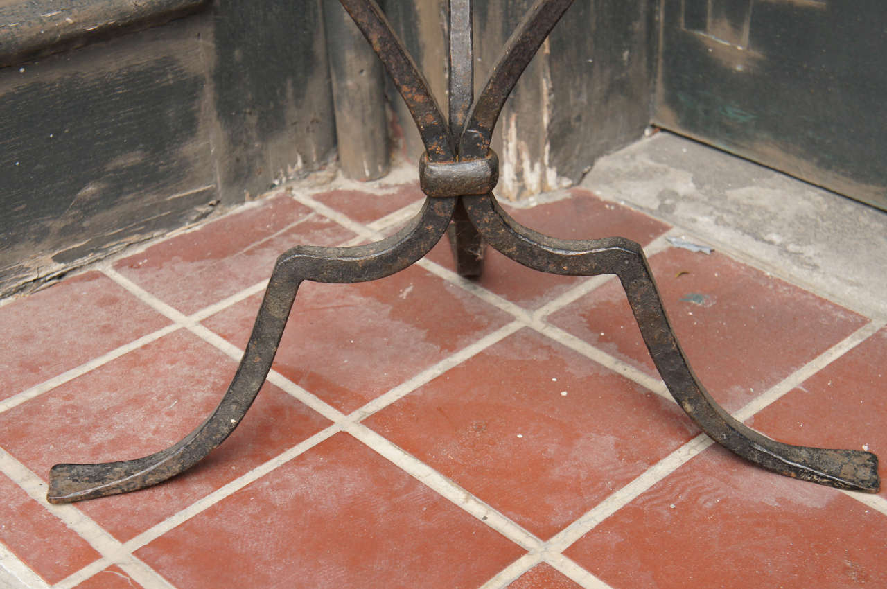 An Early 20th Century Wrought Iron Floor Candleabra 2