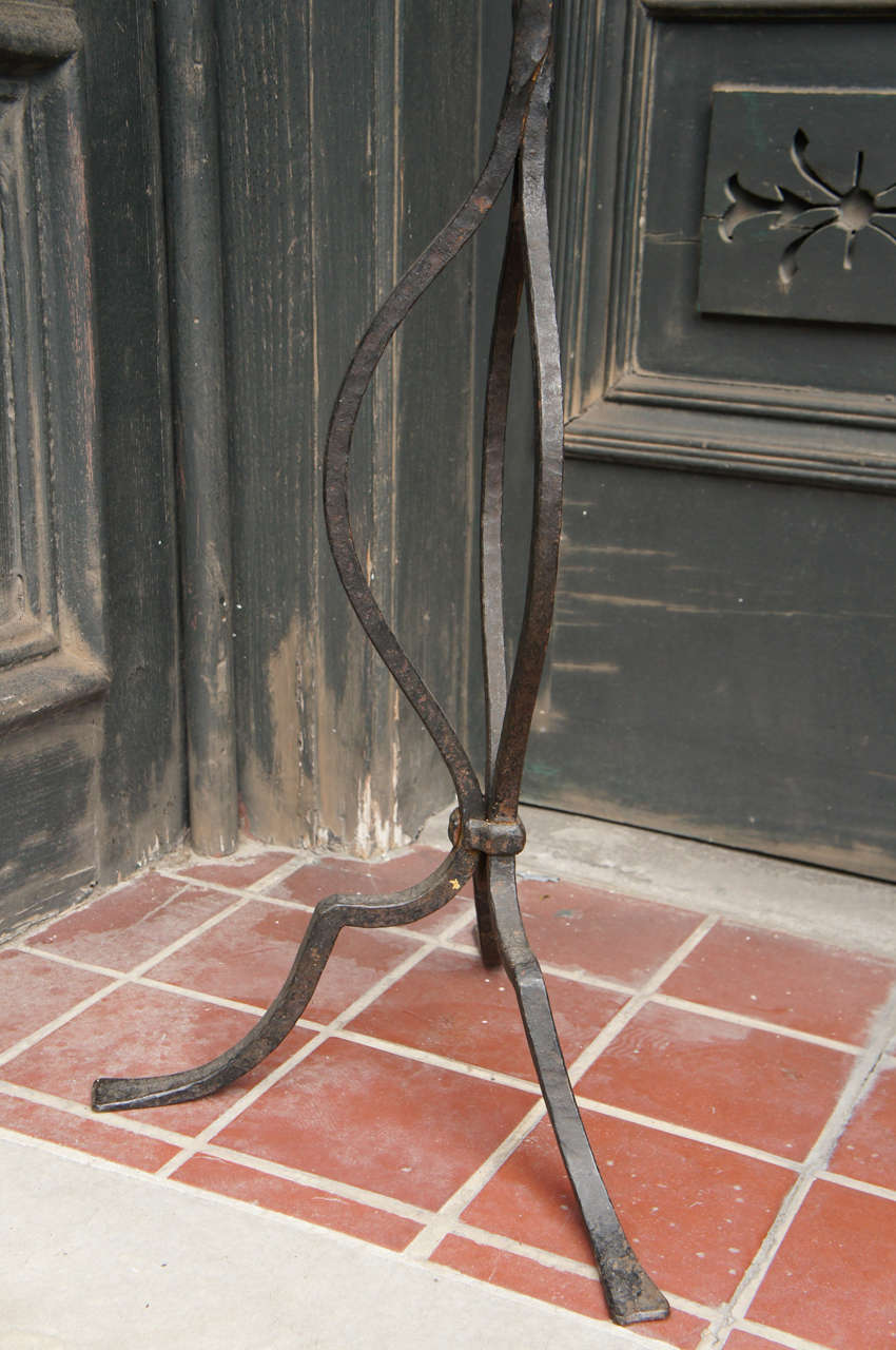 An Early 20th Century Wrought Iron Floor Candleabra 3
