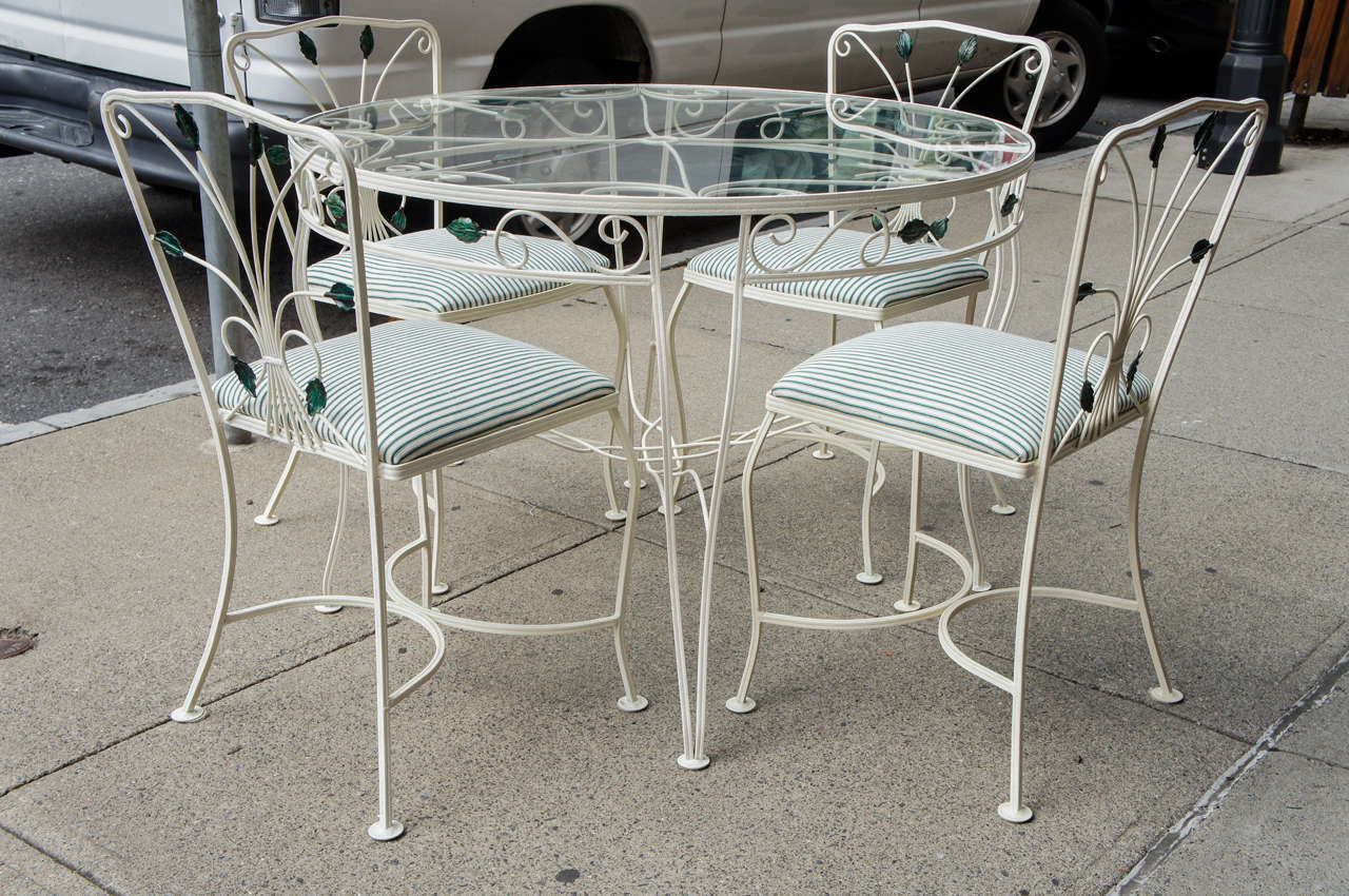 Vintage Woodard Iron Dining Set at 1stDibs