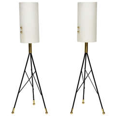 Vintage Wonderful Pair of Architectural Italian Lamps