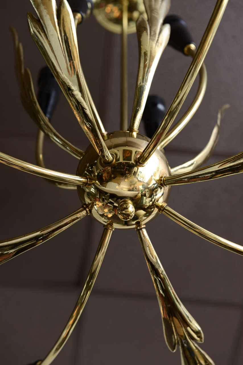 Vintage Italian Octopus Style Chandelier In Good Condition For Sale In East Hampton, NY