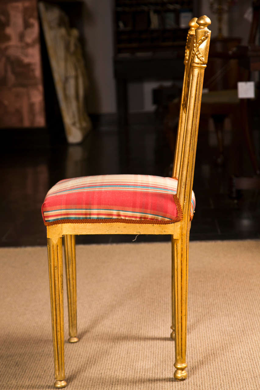 Pair of Gilt Wood Ballroom Chairs 1