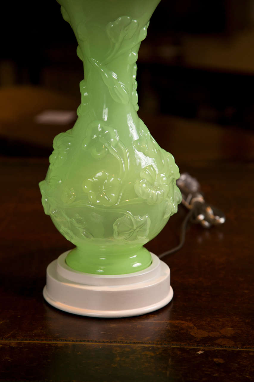 Pair of Pressed Glass Vases For Sale at 1stDibs